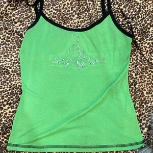 Green and black baby phat cami